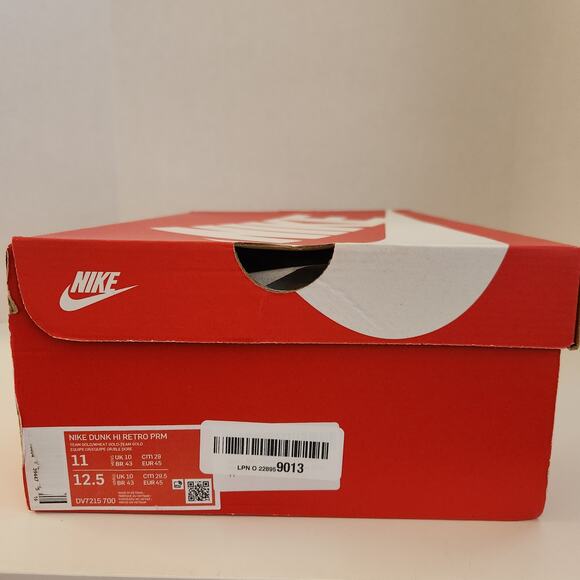 Nike Mens Dunk High DD1399 101 Syracuse - Size,   Gold Wheat Gold, 11 US main image 6